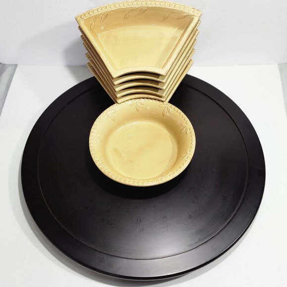 RARE Signature Sorrento Wheat Gold 8 Piece Lazy Susan - Picture 6 of 13